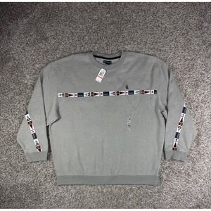 Nautica Reissue Flag Graphic Sweatshirt Gray Men's Size 3XL